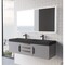 Castello Usa Thames 60-inch Gray Vanity Set with Black Top and Chrome Handles CB-MC-60G-CHR-20146-BL - alternate 2